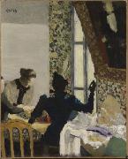 Edouard Vuillard L'Aiguillee oil on canvas